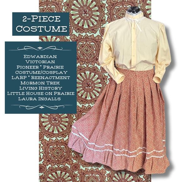 Prairie Pioneer Victorian Edwardian Costume HistoryBounding Trek LARP Plus Size - Picture 1 of 12